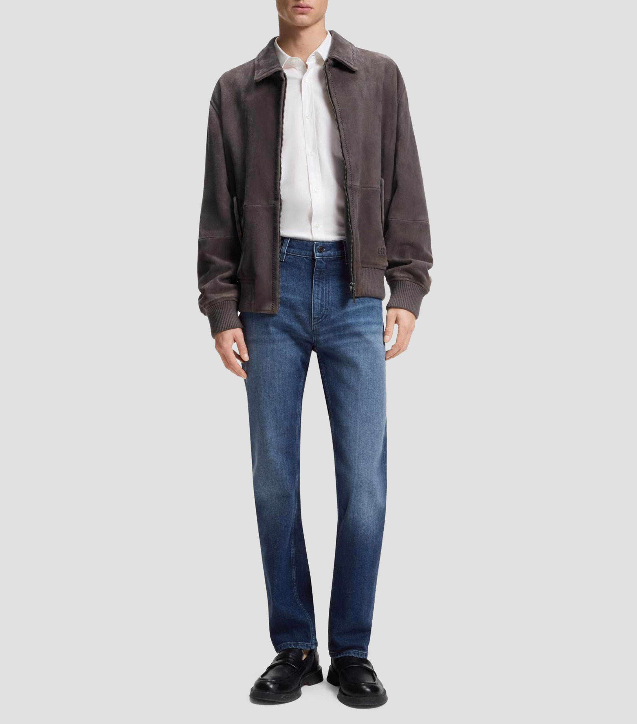 Jeans slim en cómodo denim elástico Hombre